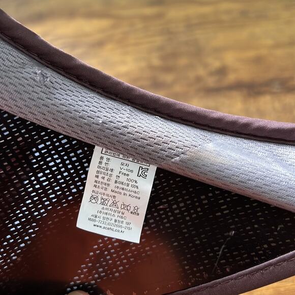 Lauf Brown & Orange Striped Straw Visor - Picture 9 of 9